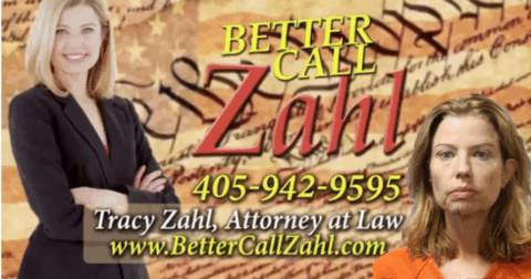 Split image showing an Oklahoma criminal defense attorney’s professional advertisement next to her jail mugshot after a reported daycare kidnapping arrest, illustrating the high stakes of Oklahoma kidnapping and child-related charges.