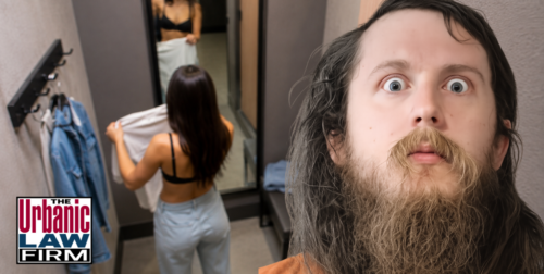 Empty dressing room scene representing Oklahoma hidden cameras allegations and criminal defense issues handled by The Urbanic Law Firm