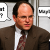 George Costanza asking “Was that wrong?” beside Judge Timothy Henderson for Oklahoma judge scandal criminal defense commentary by The Urbanic Law Firm.